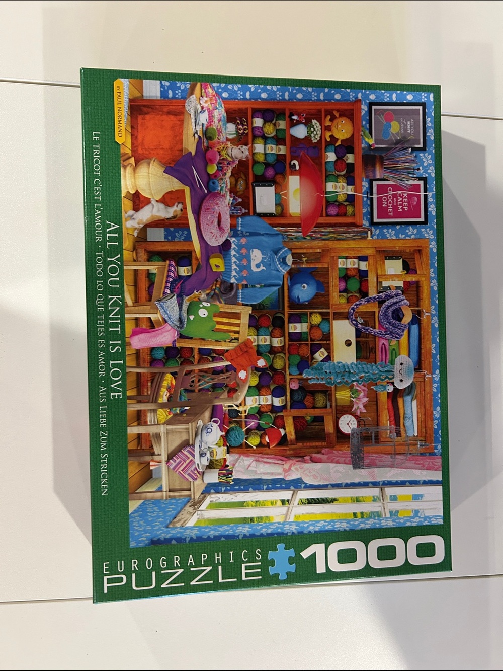 Eurographics 1000-Piece Puzzle - All You Knit Is Love (Green)